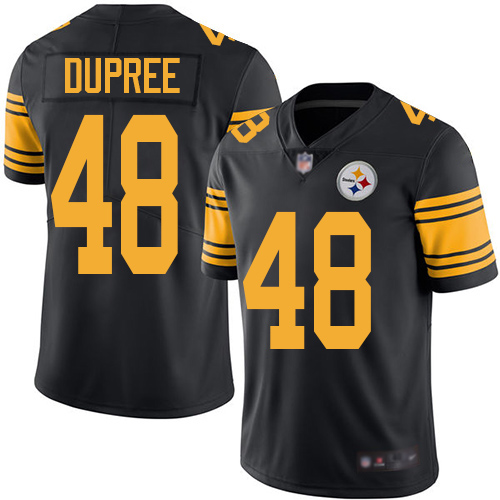 Youth Pittsburgh Steelers Football #48 Limited Black Bud Dupree Rush Vapor Untouchable Nike NFL Jersey->youth nfl jersey->Youth Jersey